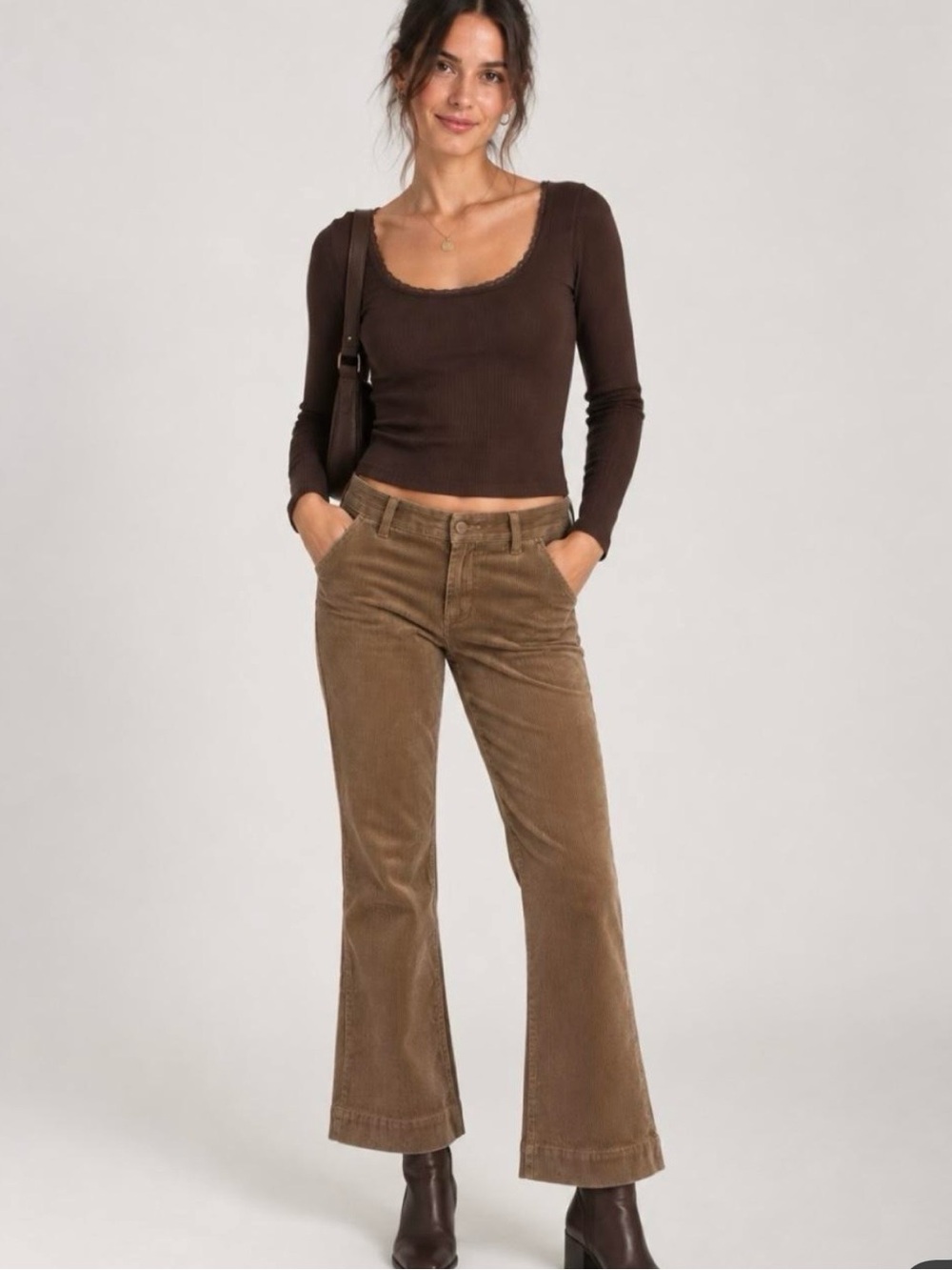 Theory Brown Corduroy Corduroy Flare Pants 0 Fall Pants